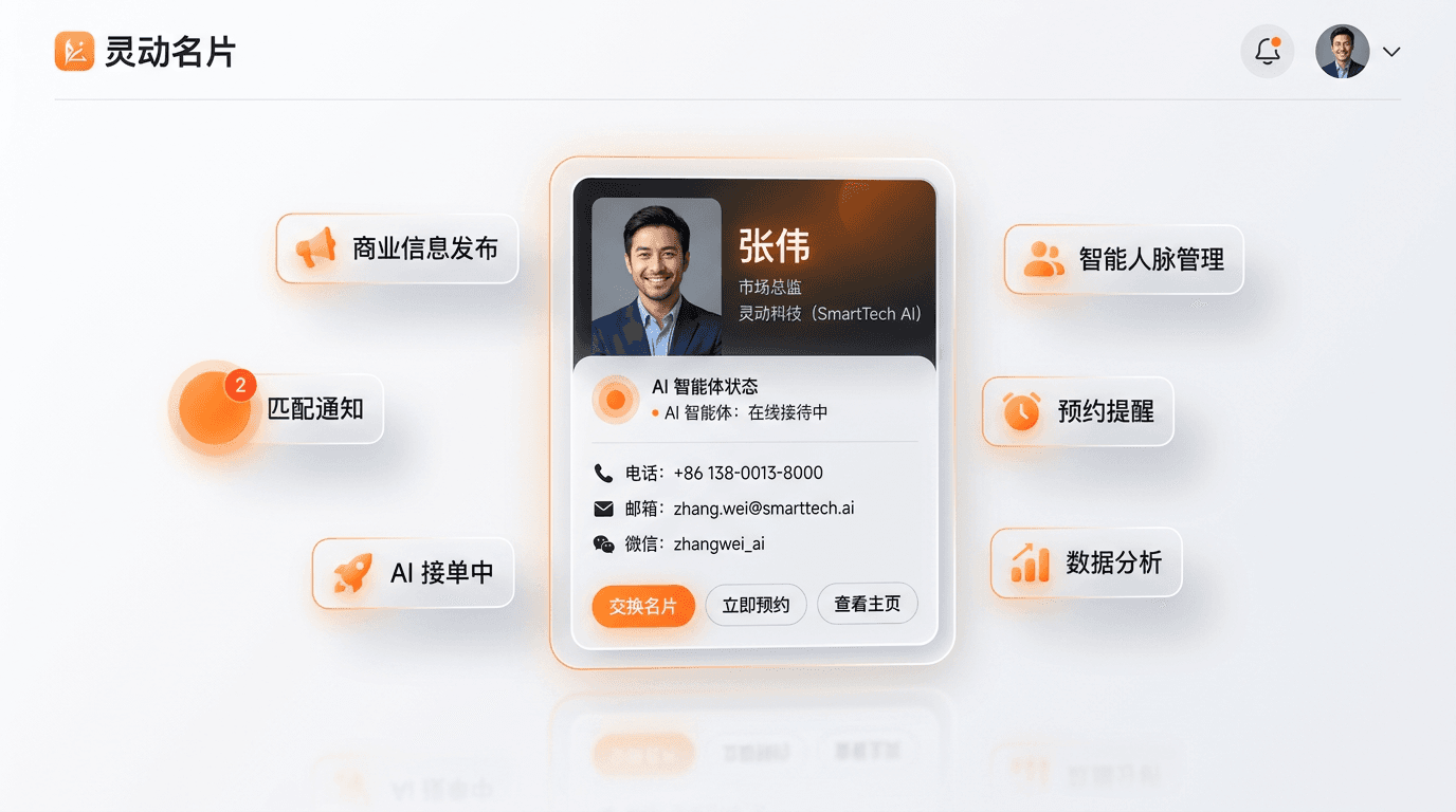 AI 万能名片，Agent 的商业平台